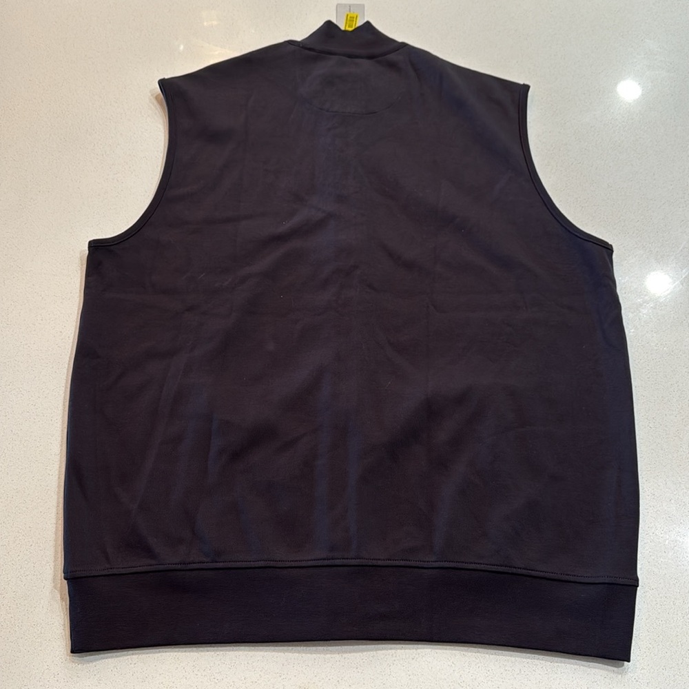 NWT Daniel Cremieux Black Sleeveless Cotton Zip-Up Vest Size XL - Picture 4 of 5